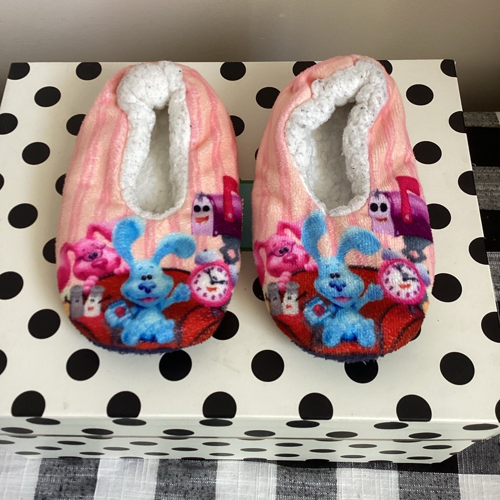 Kids Pink and Blue Cartoon Slippers